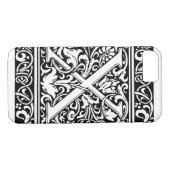 Letter X Middeleeuws Monogram Art Nouveau Case-Mate iPhone Case (Achterkant (Horizontaal))