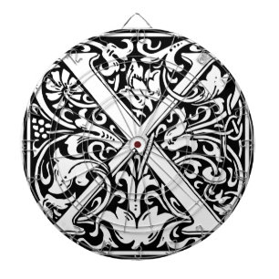 Letter X Middeleeuws Monogram Art Nouveau Dartbord