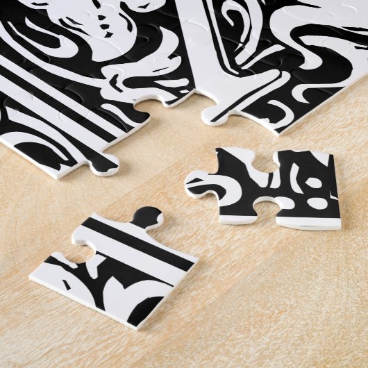 Letter X Middeleeuws Monogram Art Nouveau Legpuzzel (Zijkant)