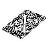Letter X Middeleeuws Monogram Art Nouveau Magneet (Linkerzijde)