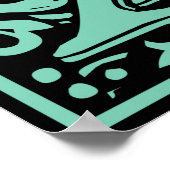 Letter X Middeleeuws Monogram Art Nouveau Poster (Hoek)