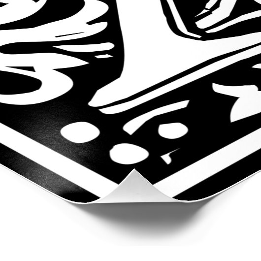 Letter X Middeleeuws Monogram Art Nouveau Poster (Hoek)