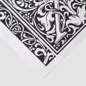 Letter X Middeleeuws Monogram Art Nouveau Tissuepapier (Detail)