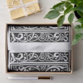 Letter X Middeleeuws Monogram Art Nouveau Tissuepapier (Geschenk)