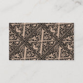 Letter X Middeleeuws Monogram Art Nouveau Visitekaartje (Achterkant)