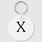 Letter X Monogram Sleutelhanger (Voorkant)