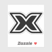 Letter X Monogram Sticker (Vel)