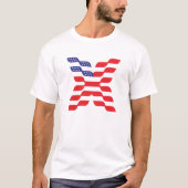 Letter X Monogram Vlag van de VS T-shirt (Voorkant)