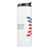 Letter X Monogram Vlag van de VS Thermosbeker (Gedraaid links)