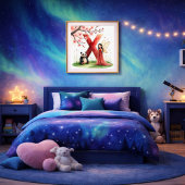 Letter X Panda Fee Poster - Chinees Alfabet Kunst