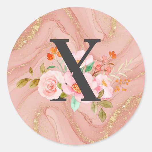 Letter X Ronde Sticker (Voorkant)