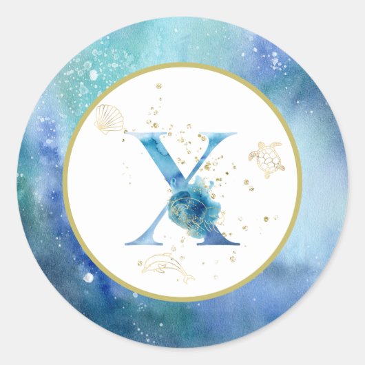 *~* LETTER X - Sticker voor nautische strandenvelo (Voorkant)