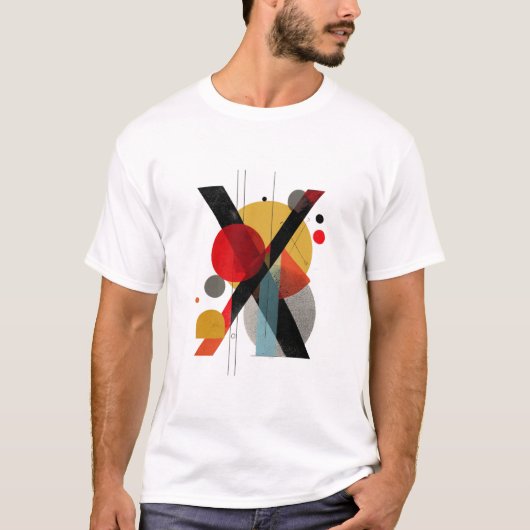 Letter X – Swiss-Modern Geometric Monogram T-shirt (Voorkant)