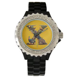 Letter X Thanksgiving turkey style  Horloge