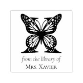 Letter X vlindermonogram uit de bibliotheek van Zelfinktende Stempel (Design)