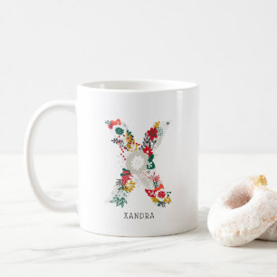 letter X   Whimsical Floral Letter Monogram I Mok