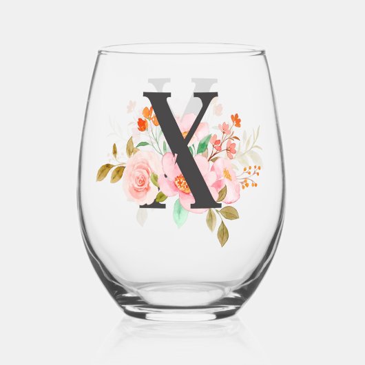 Letter X Wijnglas Zonder Voet (Voorkant)