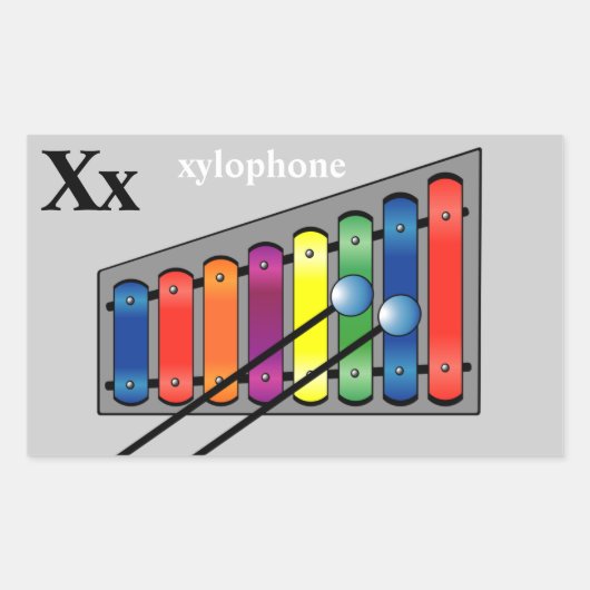 Letter X xylofoon Stickers (Voorkant)
