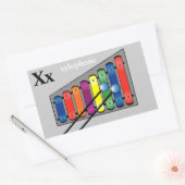 Letter X xylofoon Stickers (Envelop)