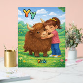Letter Y Alphabet Poster – Y is for Yak (Huwelijk)