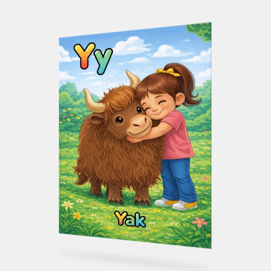 Letter Y Alphabet Poster – Y is for Yak (Hoek)