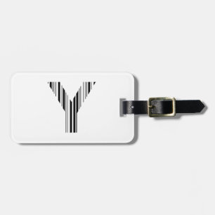 LETTER Y BAR CODE Eerste Initiaal Barcodepatroon Bagagelabel