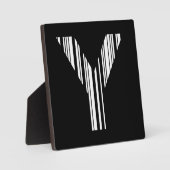 LETTER Y BAR CODE Eerste Initiaal Barcodepatroon Fotoplaat (Voorkant)