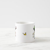 Letter Y Bloem Vlinder Monogram Initiaal     Espresso Kop (Voorkant)