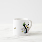 Letter Y Bloem Vlinder Monogram Initiaal     Espresso Kop (Voorkant rechts)