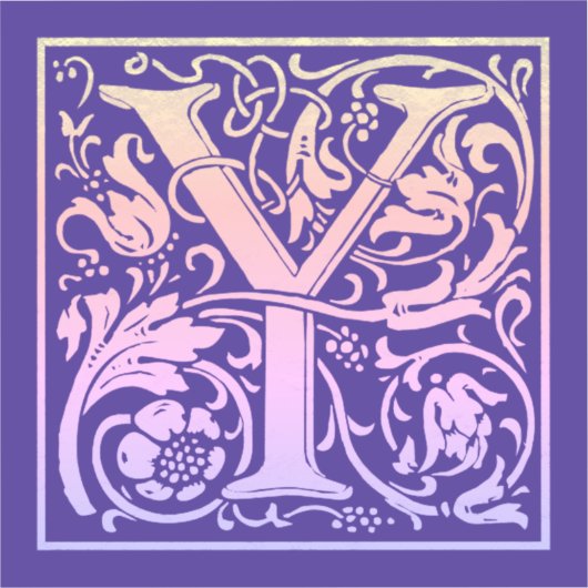 Letter Y Colorful First Letter Gradient Sticker (Voorkant)