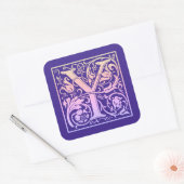 Letter Y Colorful  First Letter Gradient Vierkante Sticker (Envelop)