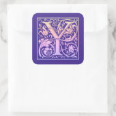 Letter Y Colorful  First Letter Gradient Vierkante Sticker (Tas)