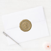 *~* Letter Y Diamond Circle GOLD Wax Seal Stickers (Envelop)