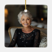 Letter Y Elegant Monogram Kerst Ornament (Achterkant)