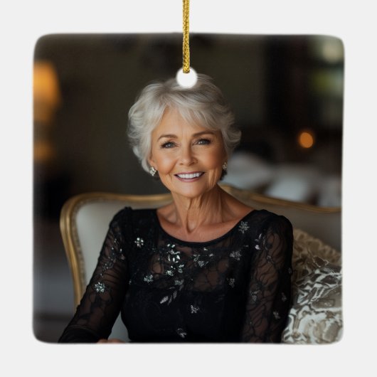 Letter Y Elegant Monogram Kerst Ornament (Achterkant)