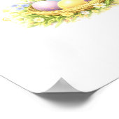 Letter Y Gold Spring Nature Monogram Kitten Kids  Poster (Hoek)