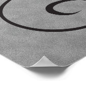 Letter Y, Gothic Monogram Black Poster (Hoek)