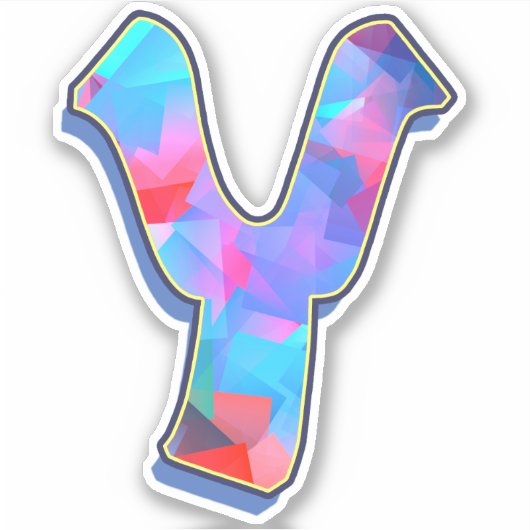 Letter Y_ Graffiti alfabet letters Sticker (Voorkant)