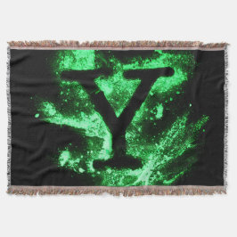 Letter Y Groen Hoofdstedelijk Alfabet Deken