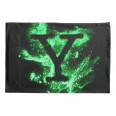 Letter Y Groen Hoofdstedelijk Alfabet Kussensloop (Achterkant)