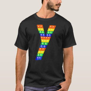 Letter Y hoofdletter alfabet fidget Pop it matchin T-shirt