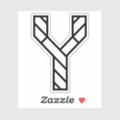 Letter Y Klassiek en Minimaal Sticker (Vel)