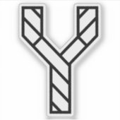 Letter Y Klassiek en Minimaal Sticker (Voorkant)
