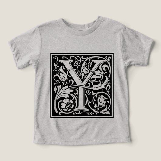 Letter Y Middeleeuwse Monogram Art Nouveau (Design voorkant)