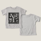 Letter Y Middeleeuwse Monogram Art Nouveau (Ontwerp Voorkant & Achterkant)