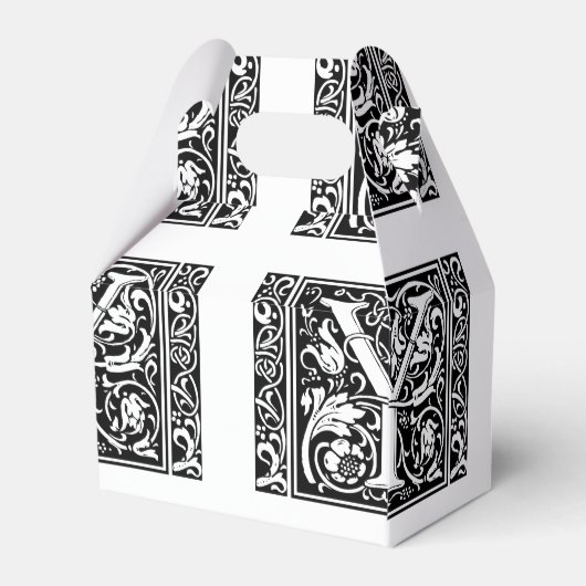 Letter Y Middeleeuwse Monogram Art Nouveau Bedankdoosjes (Achterkant)