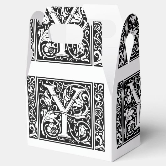 Letter Y Middeleeuwse Monogram Art Nouveau Bedankdoosjes (Geopend)