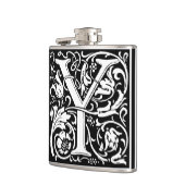 Letter Y Middeleeuwse Monogram Art Nouveau Heupfles (Links)