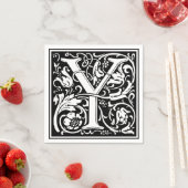Letter Y Middeleeuwse Monogram Art Nouveau Servetten (Insitu)