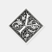 Letter Y Middeleeuwse Monogram Art Nouveau Servetten (Hoek)